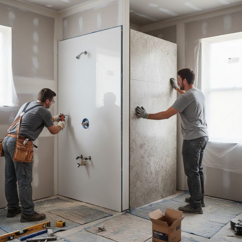 Our team working on Bathroom Remodeling projects in Wimberley, TX